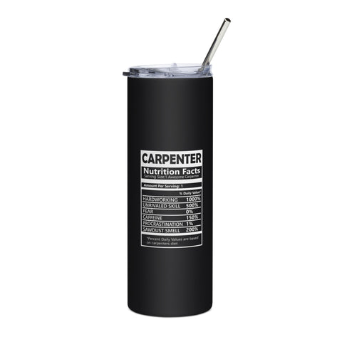 Carpenters Nutrition Facts Stainless steel tumbler