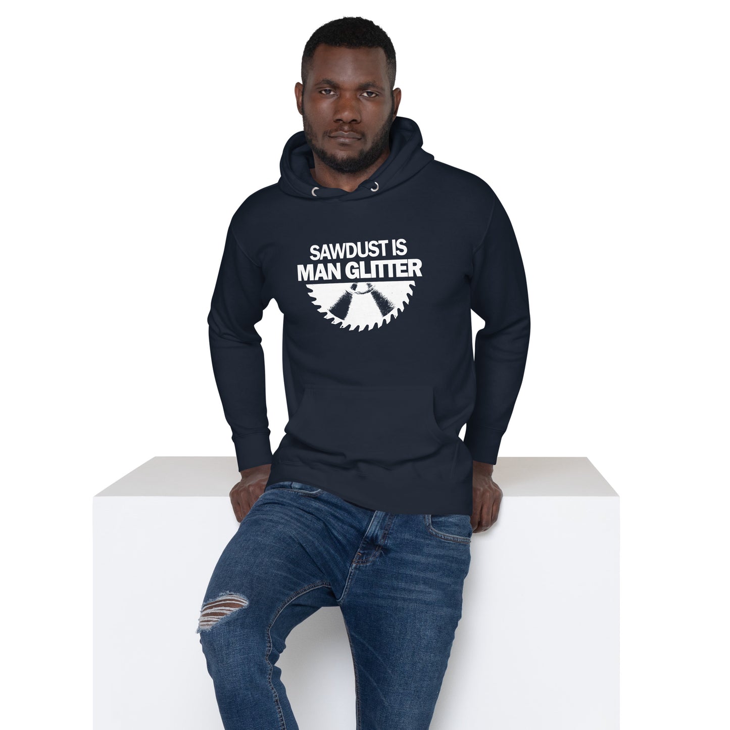 Sawdust/Man Glitter Hoodie