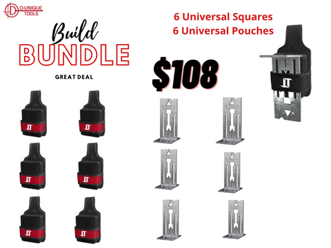 (Pre-Order Christmas) 6 Universal Square & 6 Pouches Build Bundle