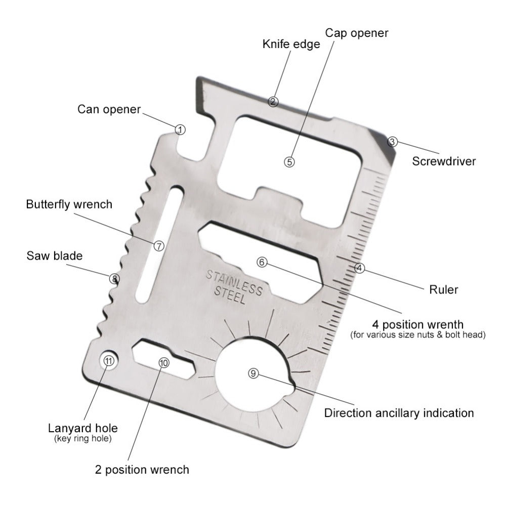 11 in 1 Multi-Tool Card