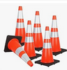 36 Inch 6PCS Traffic Safety Parking Cones Reflective Collars