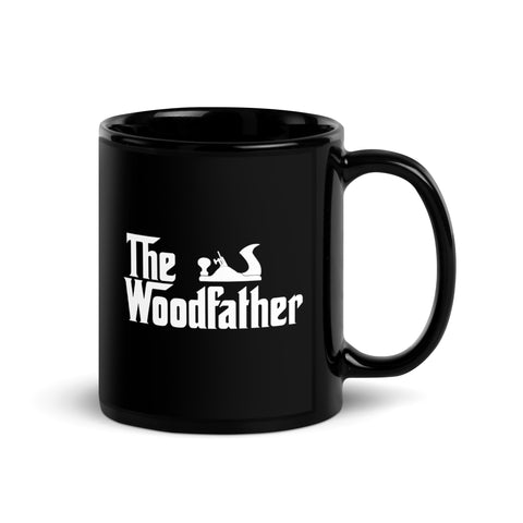 The Woodfather Black Glossy Mug