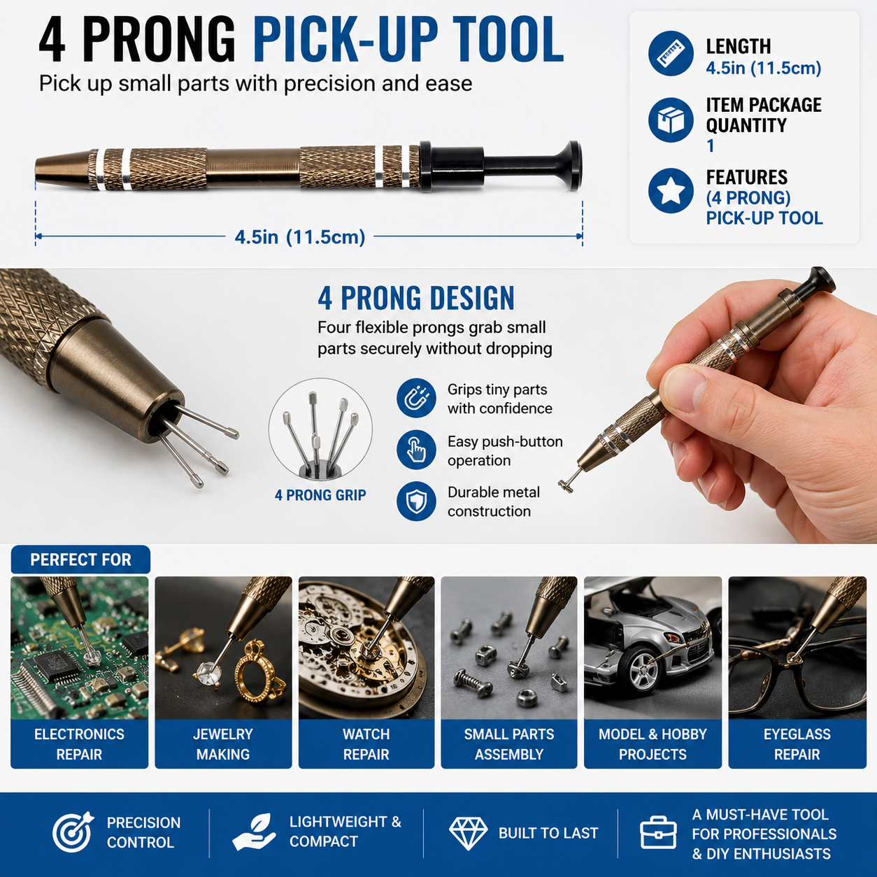 Mini Four Claw Pickup Tool