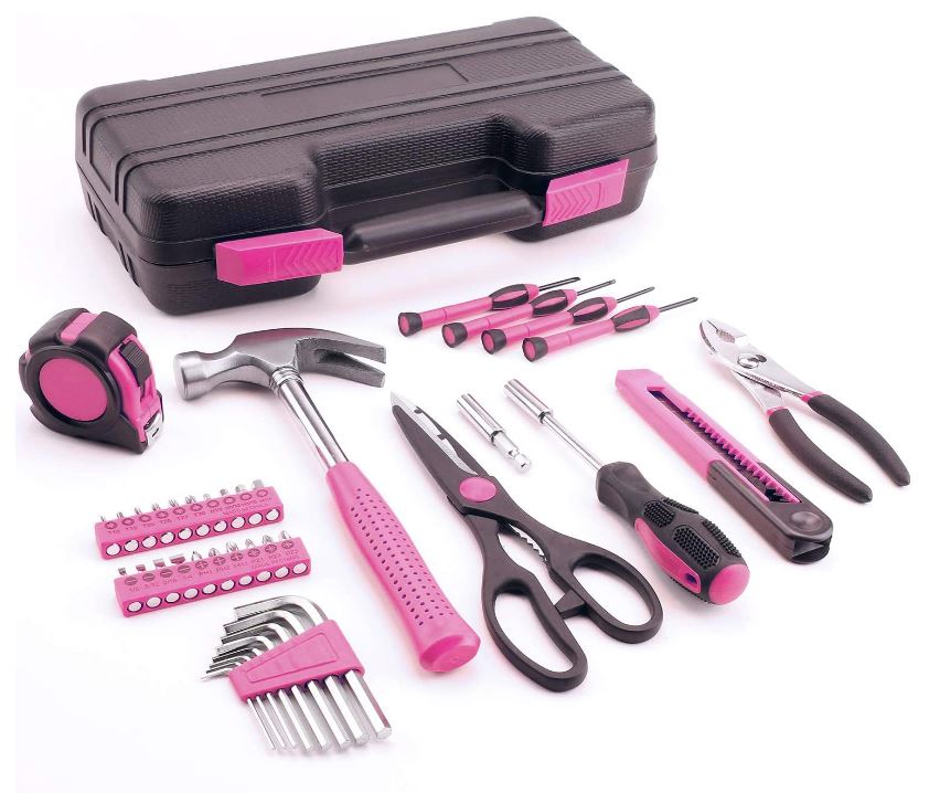 D-Unique Tools 39 Piece Tool Kit for Women, Men, DIY, College Students Home and Household Repair