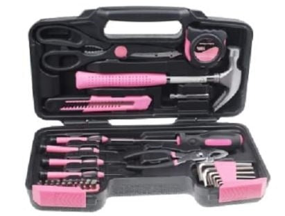 D-Unique Tools 39 Piece Tool Kit for Women, Men, DIY, College Students Home and Household Repair