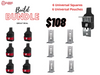 (Pre-Order Christmas) 6 Universal Square & 6 Pouches Build Bundle